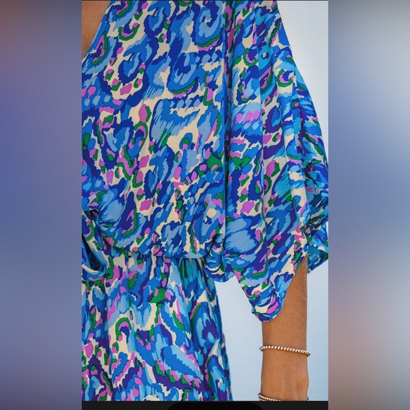 Abstract Print Drawstring Romper - Picture 4 of 4